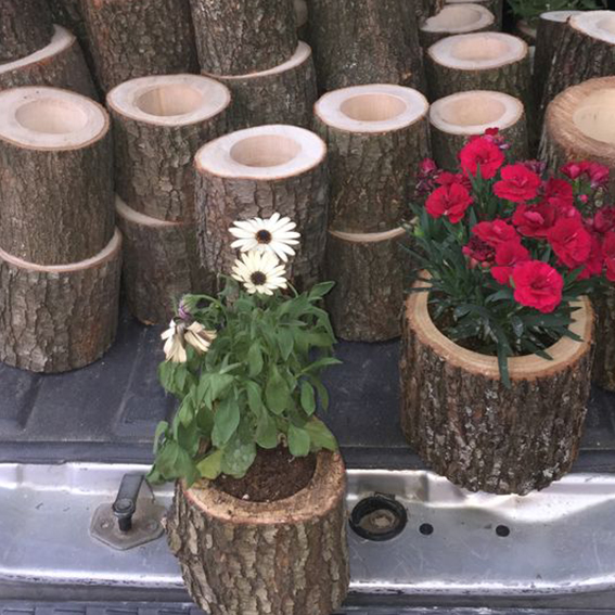 ساخت گلدان چوبی در خانه ساخت گلدان سیمانی در خانه