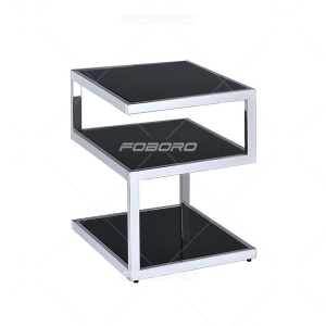 میز عسلی سه طبقه استیل مدل آترین